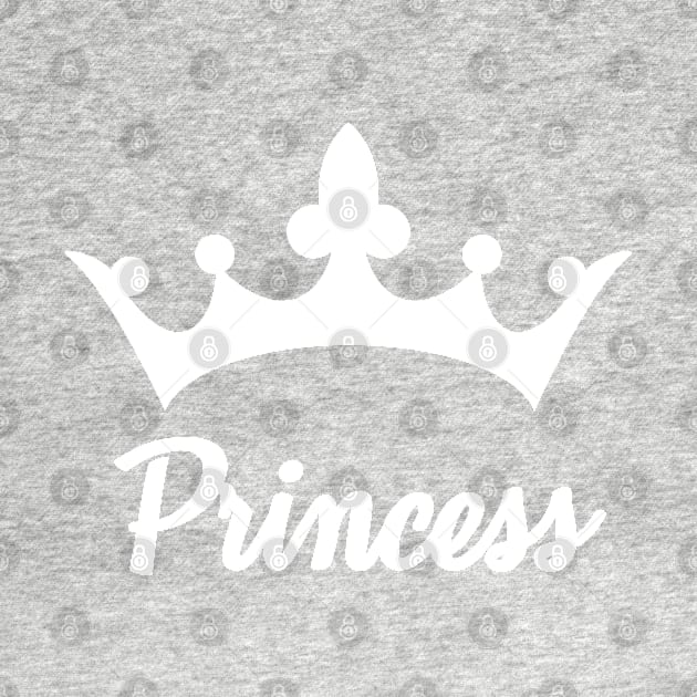 Girl Princess text print with crown by BeckyS23